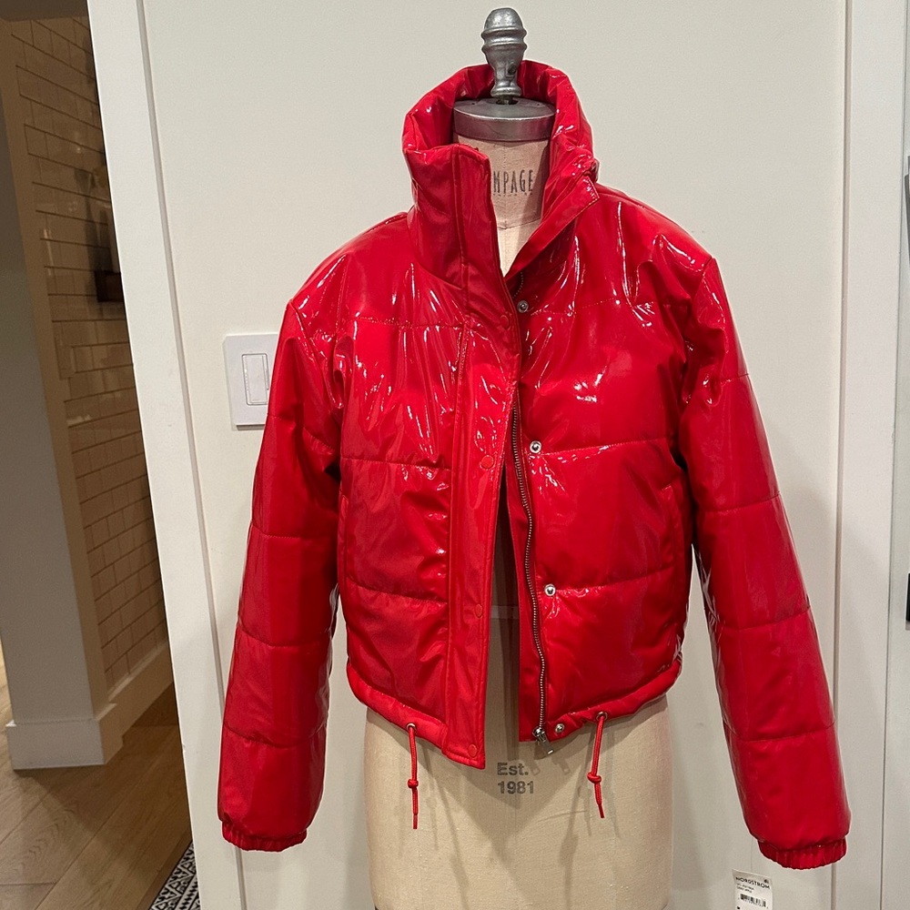 Vigoss Shiny Red Puffer Jacket